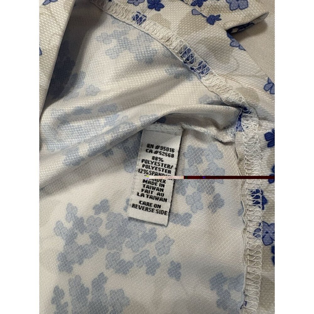 Straight Down Women Ava Quarter Zip Size XS Blue Floral - Picture 8 of 9